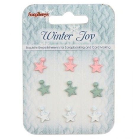 Elementy metalowe Scrap Berry's Winter Joy, 9szt